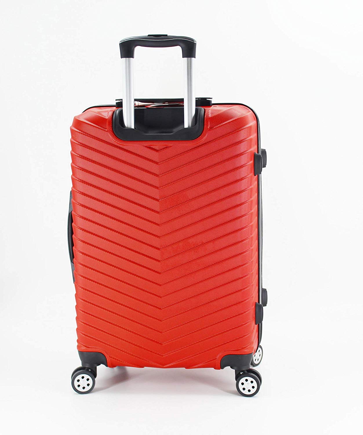 luggage travel trolley with 4 wheels 3 pieces set,red 9924